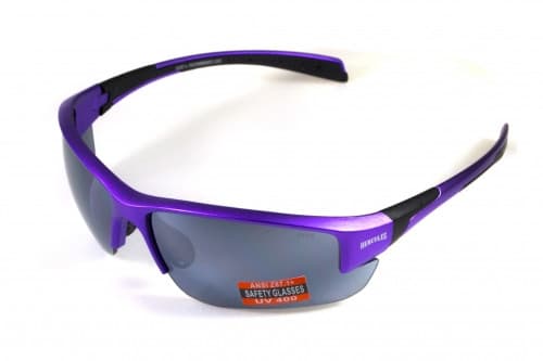 Окуляри захисні Global Vision Hercules-7 Metallic Purple (flash mirror), дзеркальні cірі  в оправі кольору фіолетовий металік