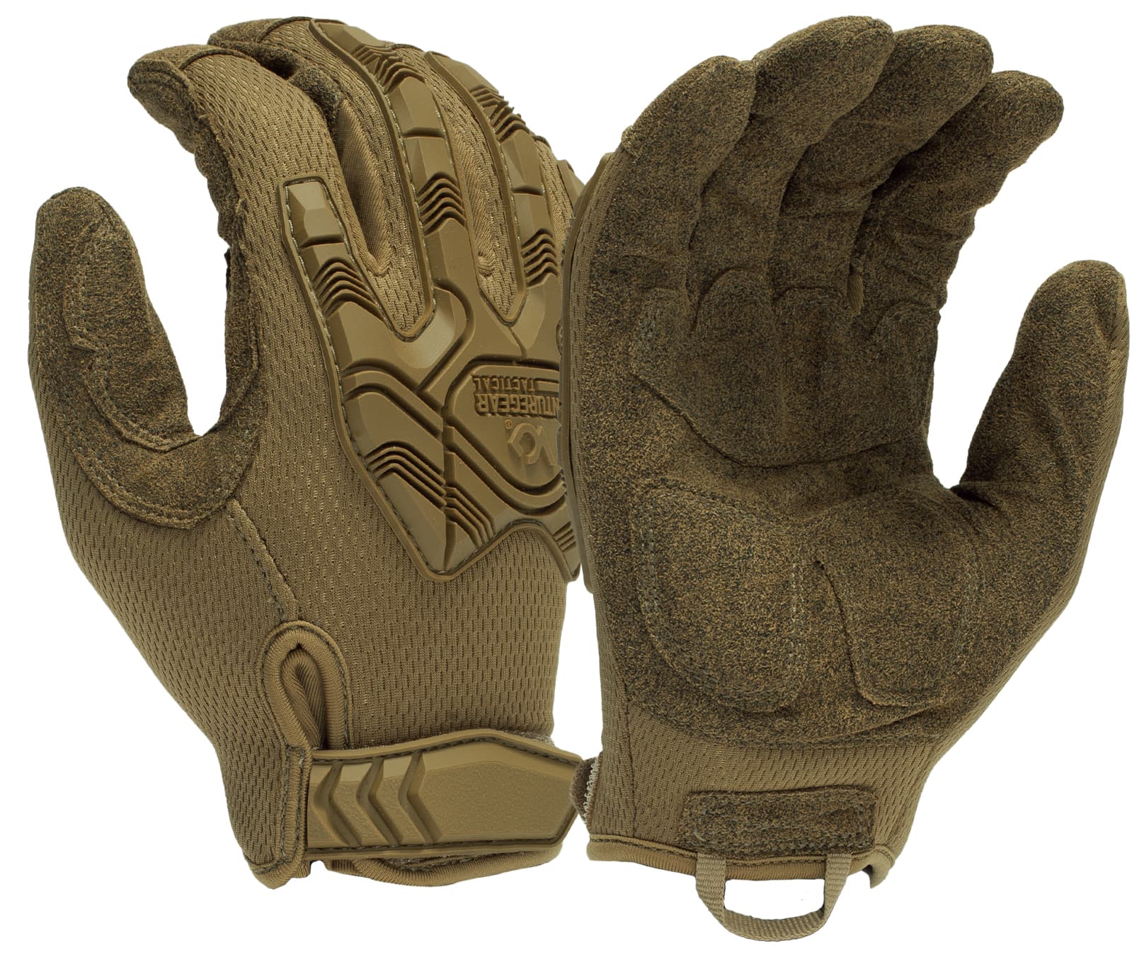 Тактичні рукавиці протиударні Venture Gear Tactical VGTG40 Heavy-Duty Impact Operator, пісочні, розмір XL (10)