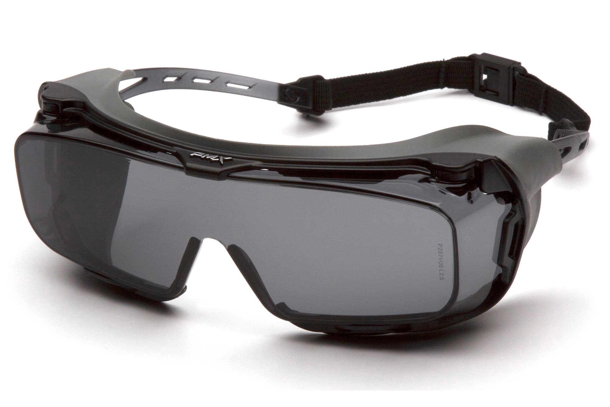 Очки защитные с уплотнителем Pyramex Cappture-Plus (gray) Super Anti-Fog H2MAX, серые