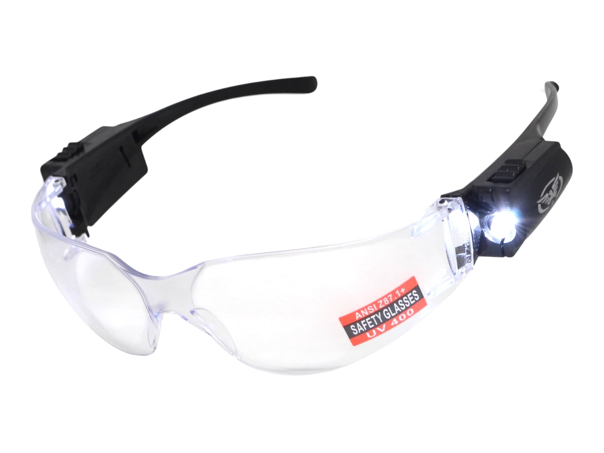 Окуляри захисні відкриті з LED-підсвіткою Global Vision Rider LED (Clear) прозорі