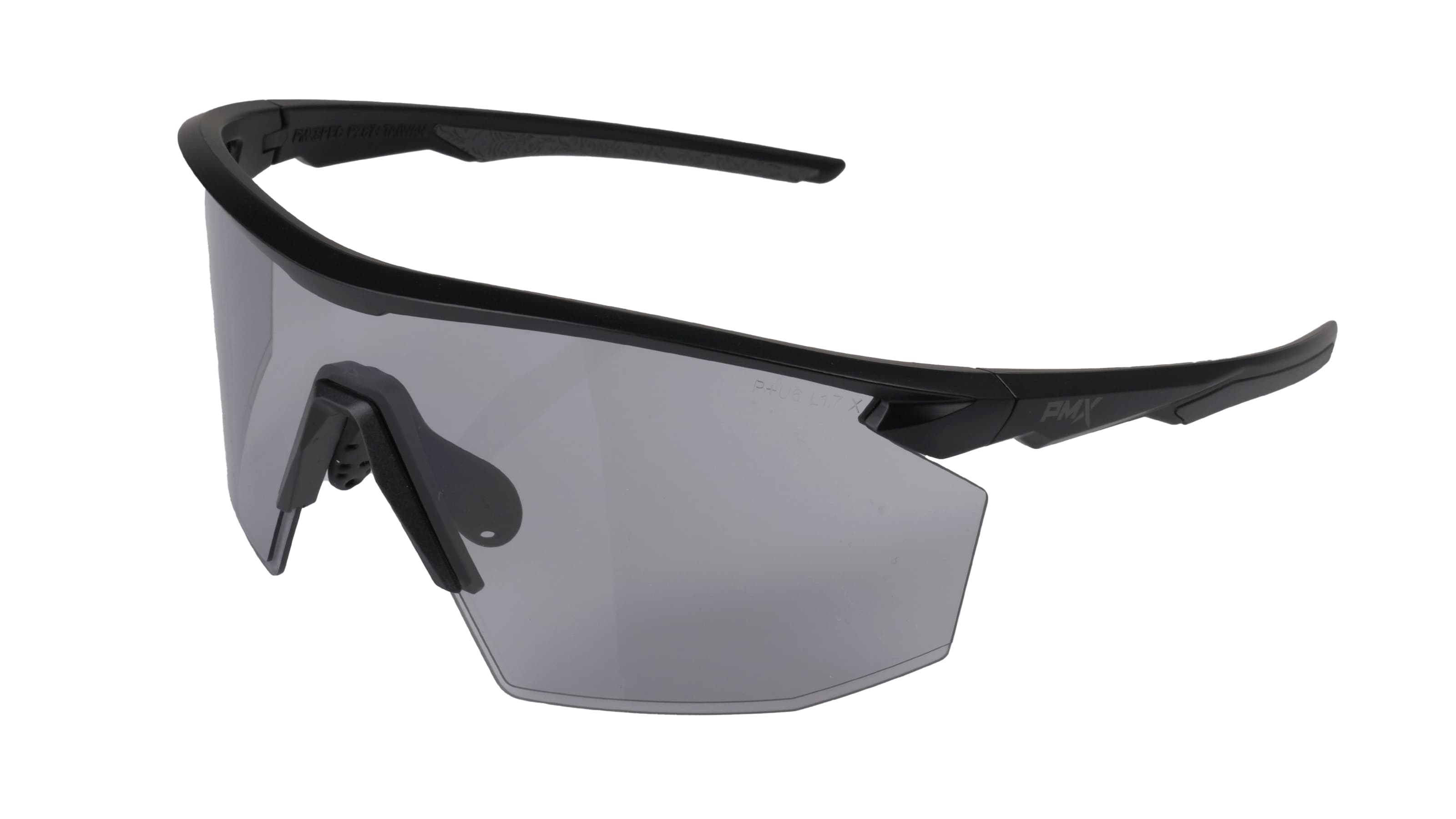 Окуляри захисні Pyramex PMXSPEC (light gray) Super Anti-Fog H2MAX, світло-сірі напівтемні в чорно-сірій оправі