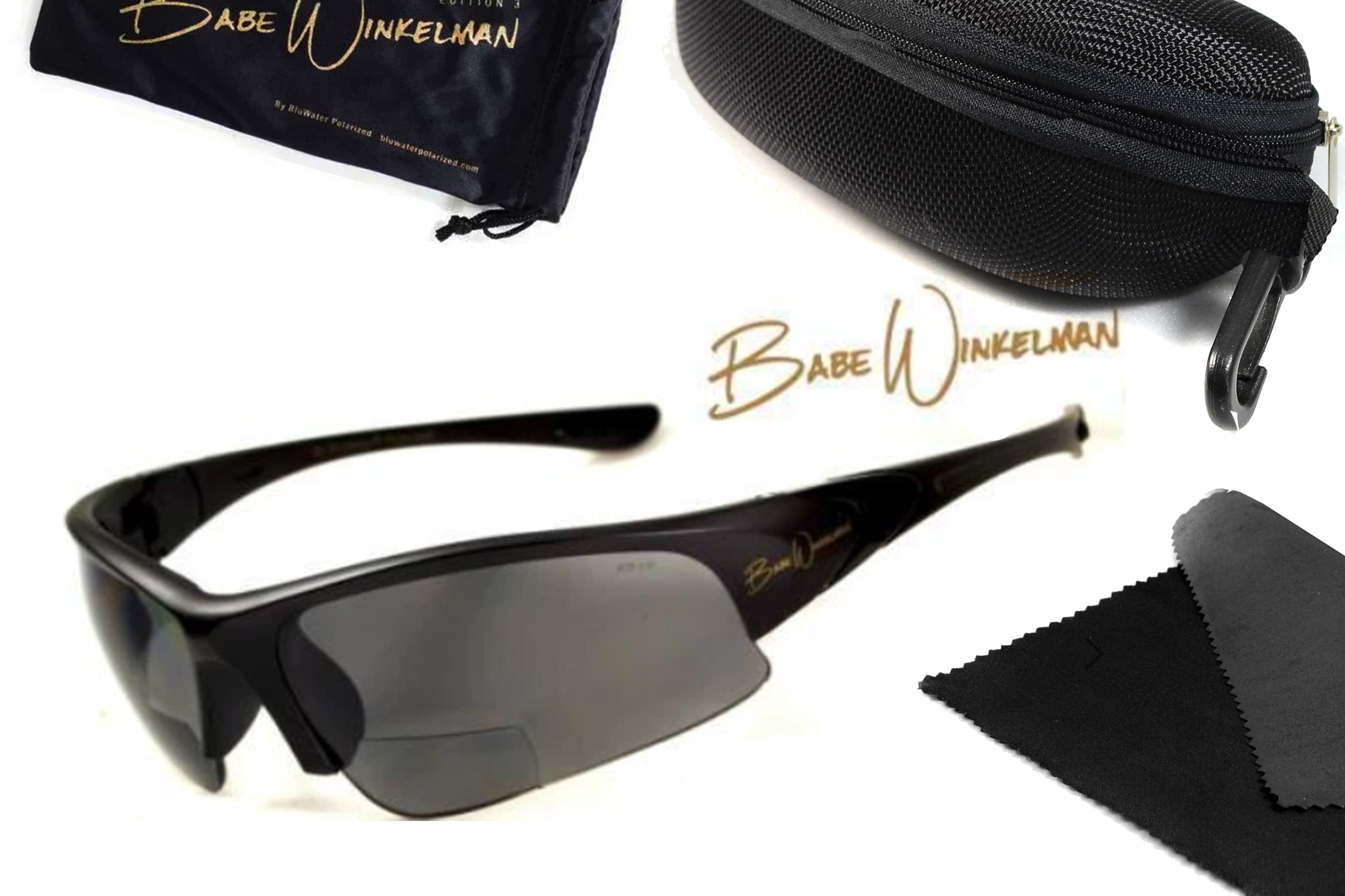 Окуляри біфокальні поляризаційні (захисні) BluWater Winkelman-2 polarized (+1.5 bifocal), (gray) чорні