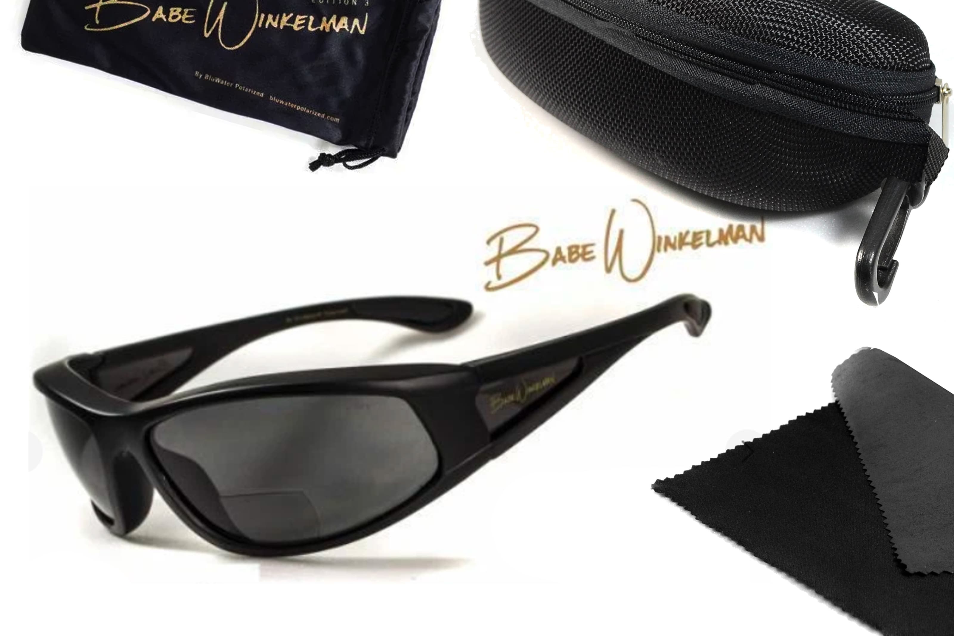 Окуляри біфокальні поляризаційні (захисні) BluWater Winkelman-2 polarized (+2.5 bifocal), (gray) чорні