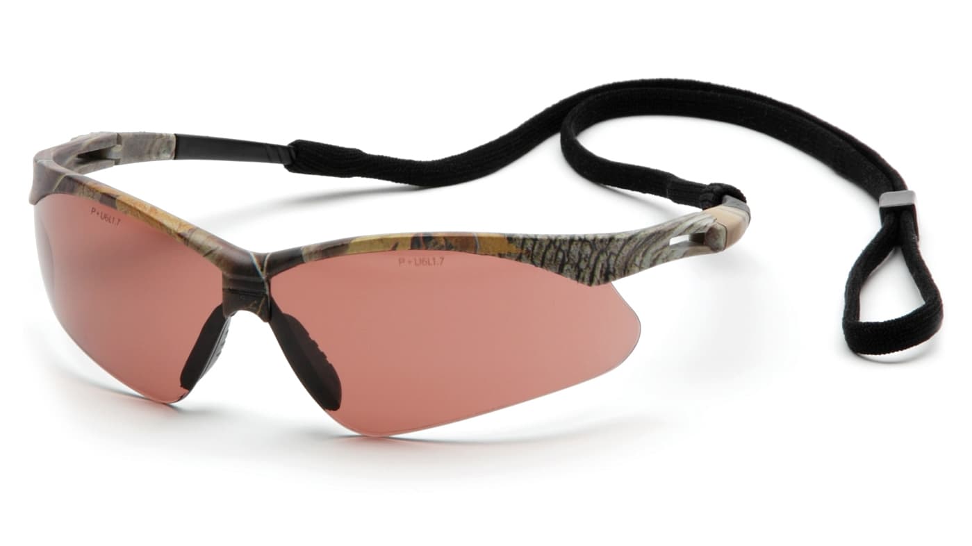 Окуляри захисні Pyramex Pmxtreme Camo (bronze) Anti-Fog, коричневі в камуфльованій оправі