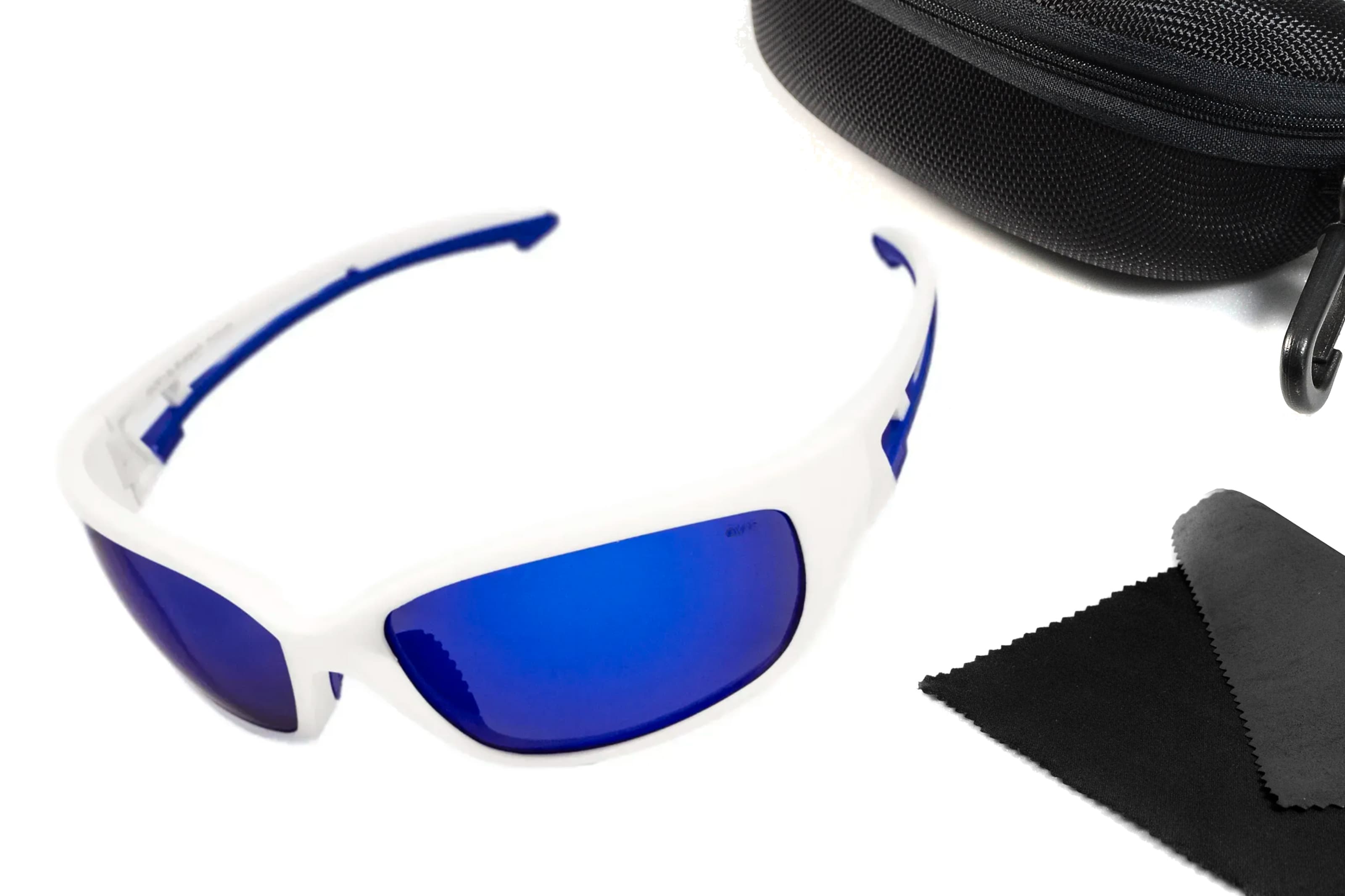 Захисні окуляри з поляризацією BluWater Seaside White Polarized (G-Tech™ blue), дзеркальні сині