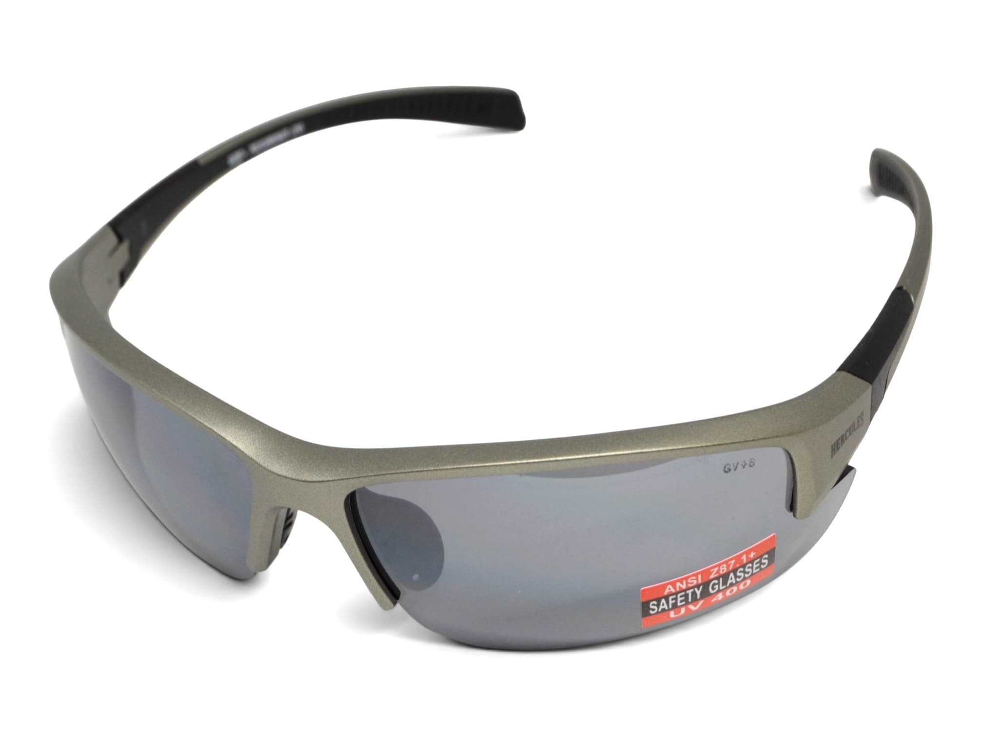 Окуляри захисні Global Vision Hercules-7 Metallic Gray (flash mirror), дзеркальні сірі лінзи в оправі кольору сірий металік